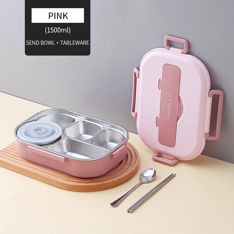 Wielokomorowa Lunchbox dla Dzieci ze Stali Nierdzewnej