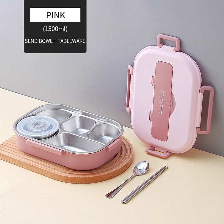 Wielokomorowa Lunchbox dla Dzieci ze Stali Nierdzewnej