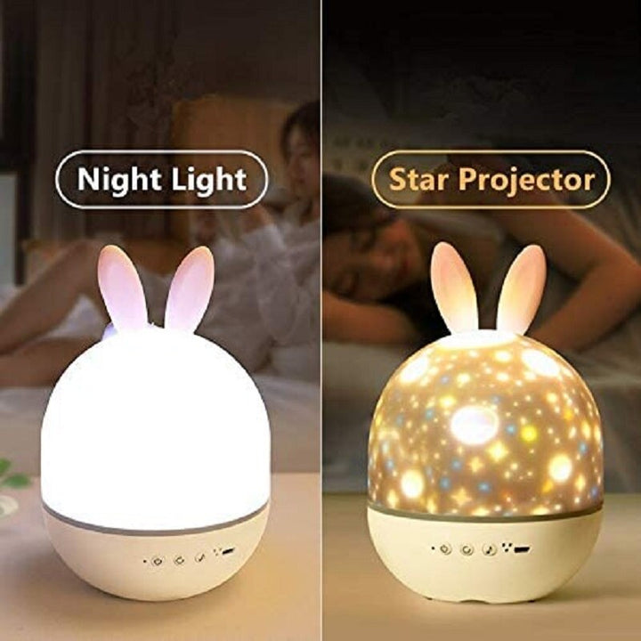 LED Uniwersum Gwiazdy Króliczek Projektor Nocna Lampa |