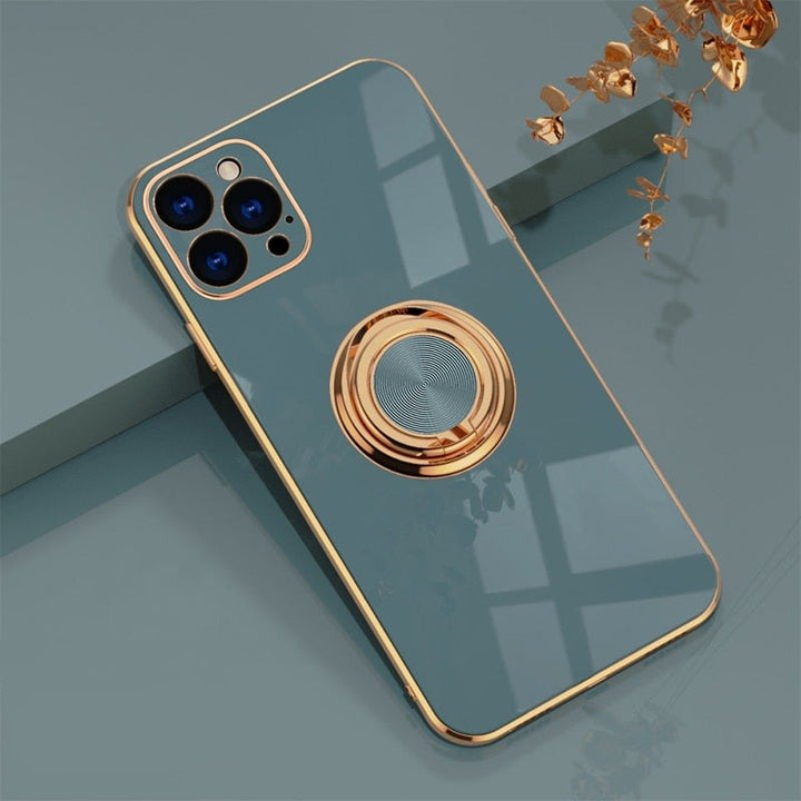 Etui na iPhone z metalowym pierścieniem stojącym