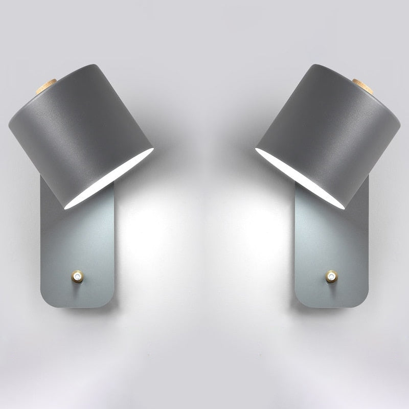 Nowoczesne lampy ścienne LED z włącznikiem do wnętrz