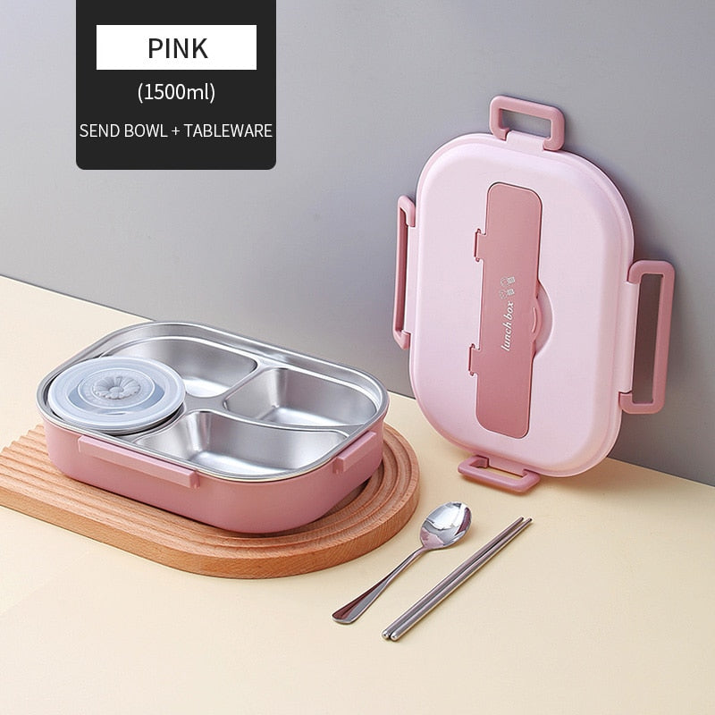 Wielokomorowa Lunchbox dla Dzieci ze Stali Nierdzewnej