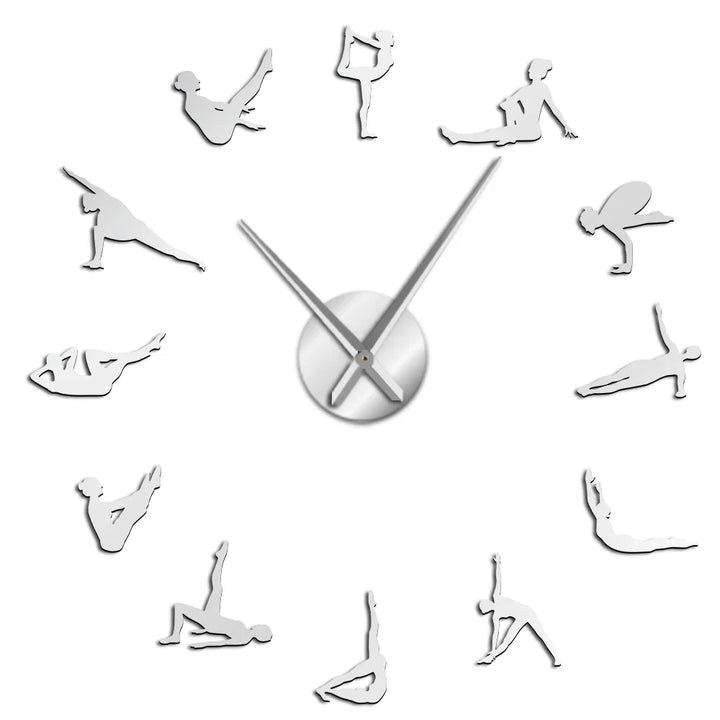 Zegar ścienny DIY z pozycjami Pilates
