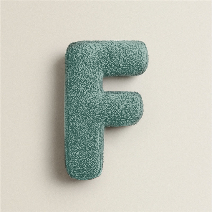 Poduszka Fleece z Literą Alfabetu F