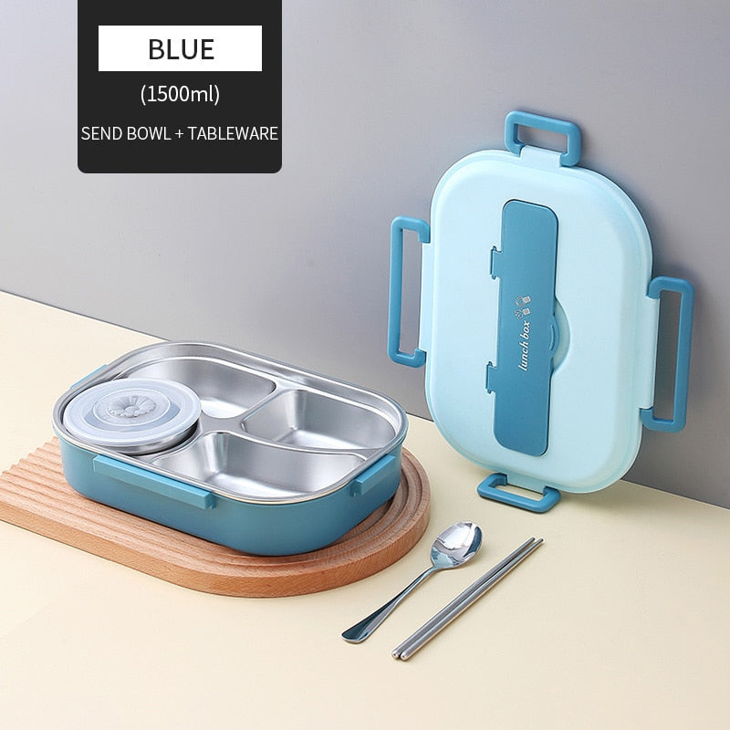 Wielokomorowa Lunchbox dla Dzieci ze Stali Nierdzewnej