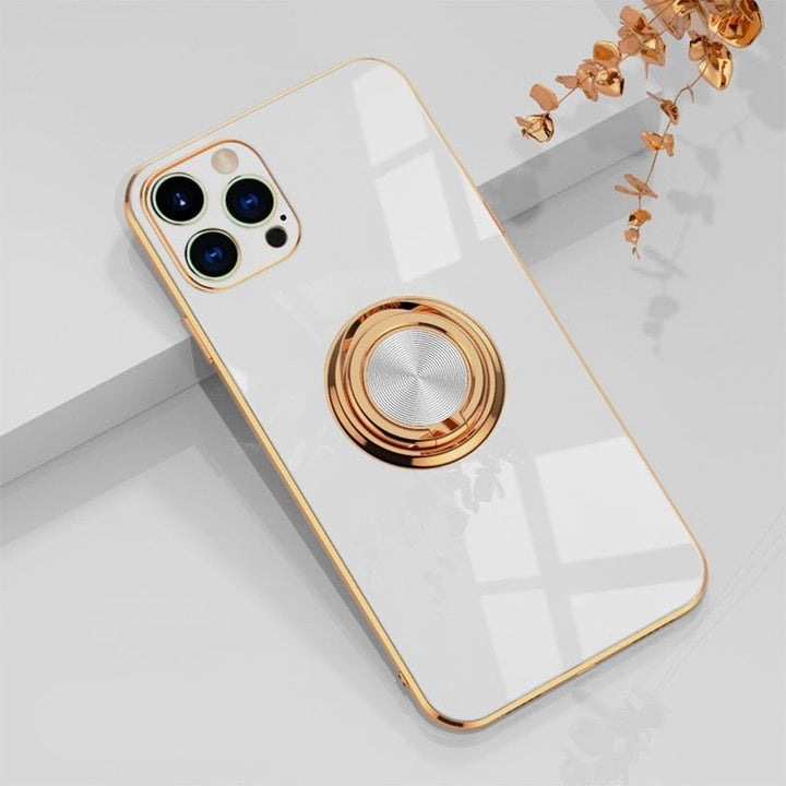 Etui na iPhone z metalowym pierścieniem stojącym