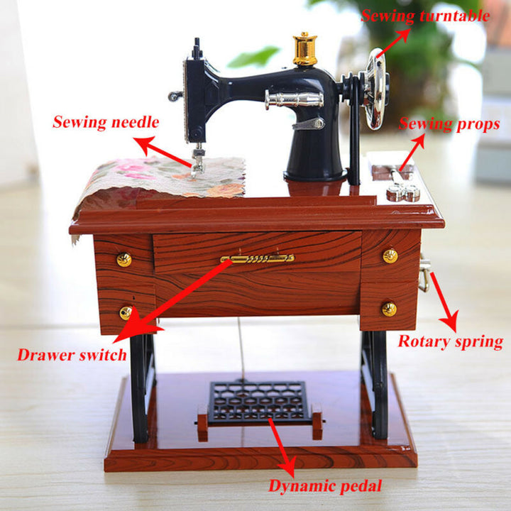 Mini Craft Retro Maszyna do Szycia Dekoracja
