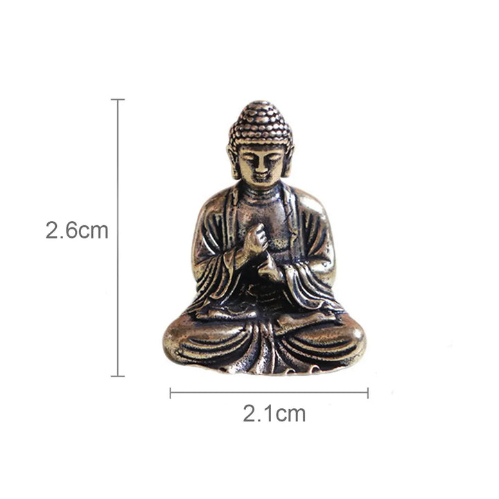 10 sztuk miniaturowa figura siedzącego Buddy z mosiądzu do podróży, kult buddyjski, dekoracja biura w domu