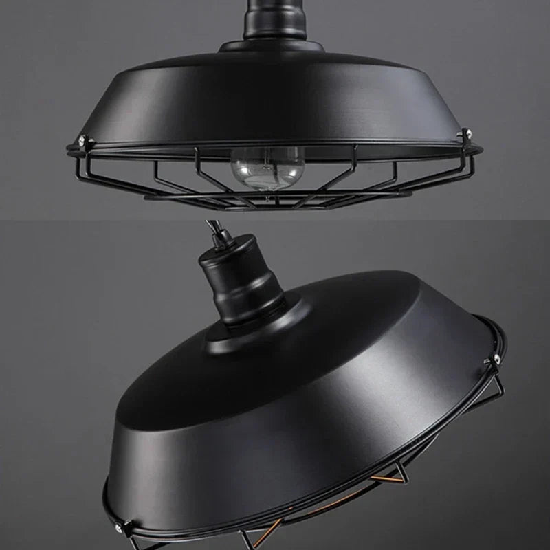 Lampa wisząca Vintage Loft: Przemysłowa retro lampa sufitowa z żelaza do salonu, restauracji, baru, kuchni
