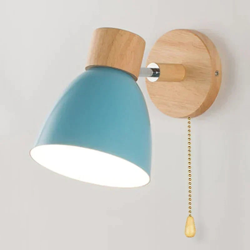 Drewniana Lampa Ścienna