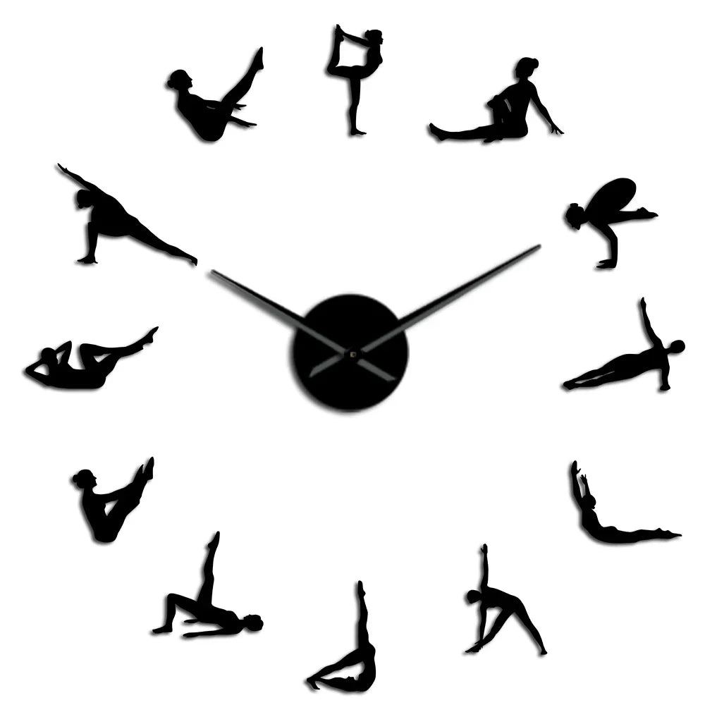Zegar ścienny DIY z pozycjami Pilates