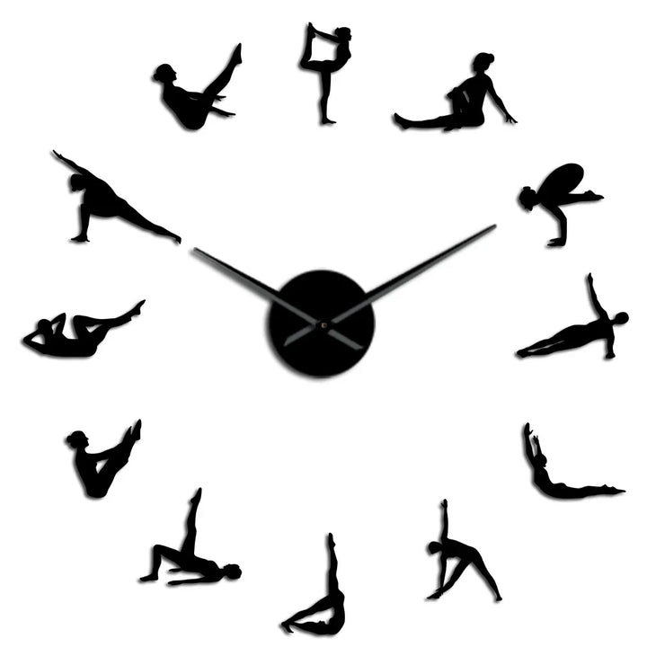 Zegar ścienny DIY z pozycjami Pilates