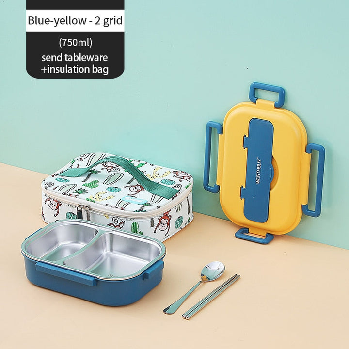 Wielokomorowa Lunchbox dla Dzieci ze Stali Nierdzewnej