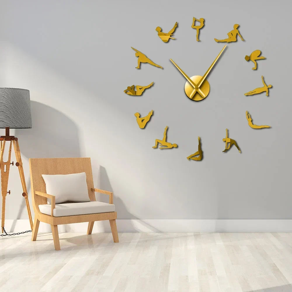 Zegar ścienny DIY z pozycjami Pilates