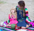 Boho Żywy Meksykański Koc Serape
