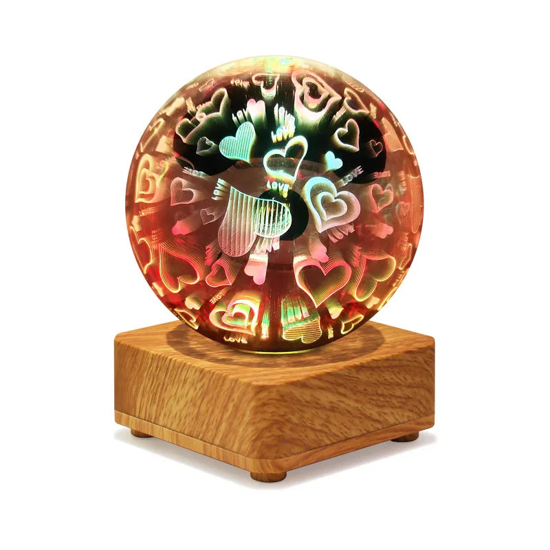 LumiNova 3D Nocna Lampa | Zmieniająca Kolor Lampka Gwiezdnego Nieba | Dekoracyjne Światło LED USB | Do Sypialni i Pomysły na Prezent