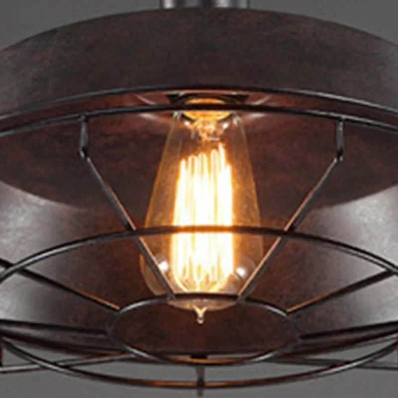 Lampa wisząca Vintage Loft: Przemysłowa retro lampa sufitowa z żelaza do salonu, restauracji, baru, kuchni