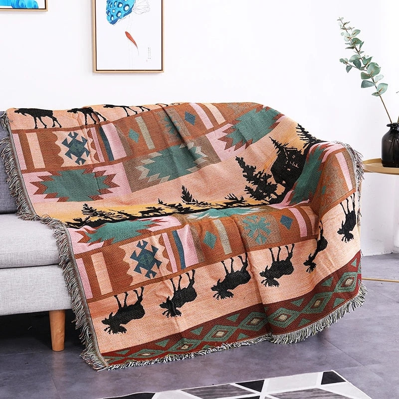 Vintage Pumpkin Sofa Cover anket |