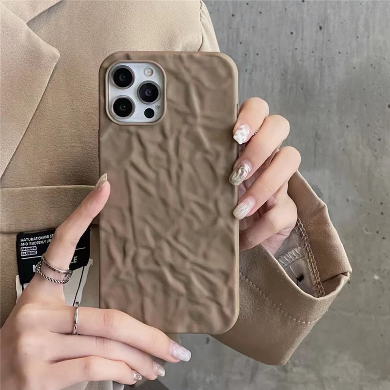 Etui na iPhone w wzór folii aluminiowej