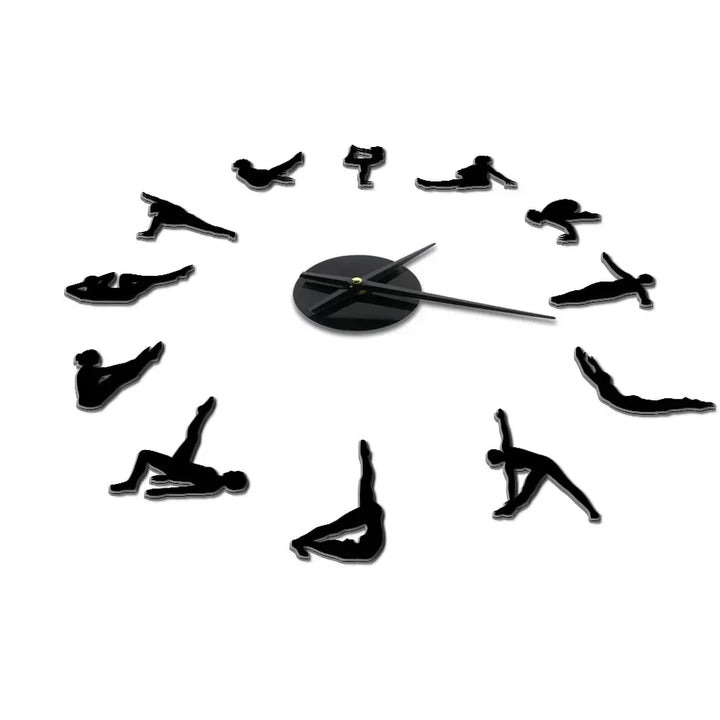 Zegar ścienny DIY z pozycjami Pilates