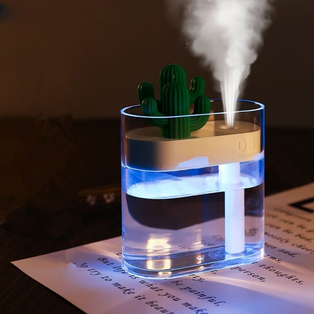 Ultradźwiękowy cichy nawilżacz powietrza Cactus