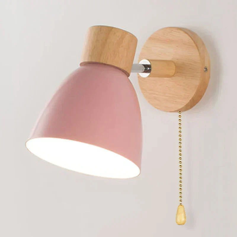 Drewniana Lampa Ścienna