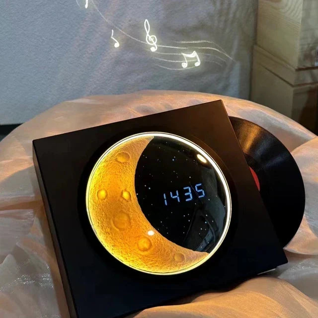 Lampa księżycowa z muzyką i LED-owym nocnym światłem – Nastrojowe oświetlenie z głośnikiem Bluetooth |