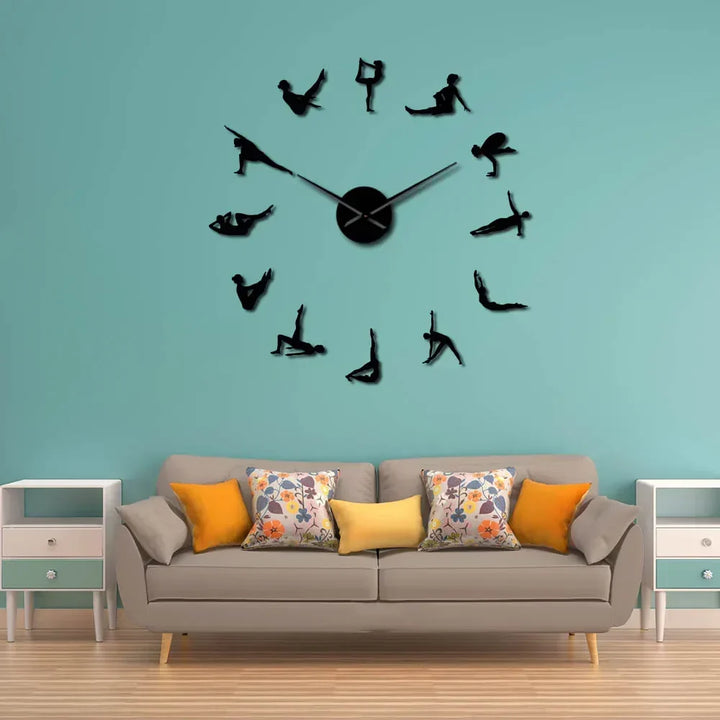 Zegar ścienny DIY z pozycjami Pilates