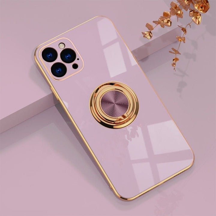Etui na iPhone z metalowym pierścieniem stojącym