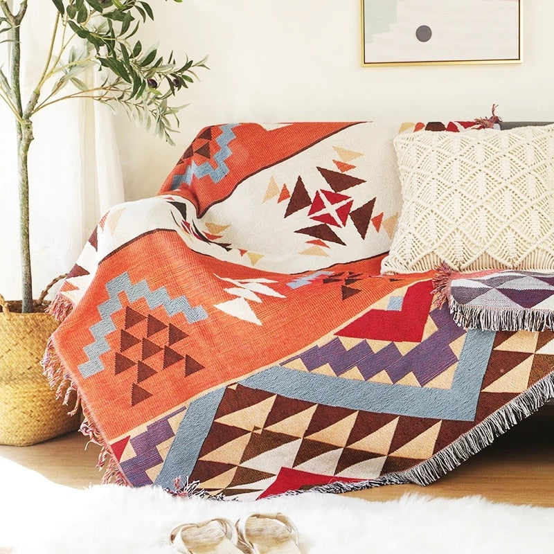 Vintage Pumpkin Sofa Cover anket |