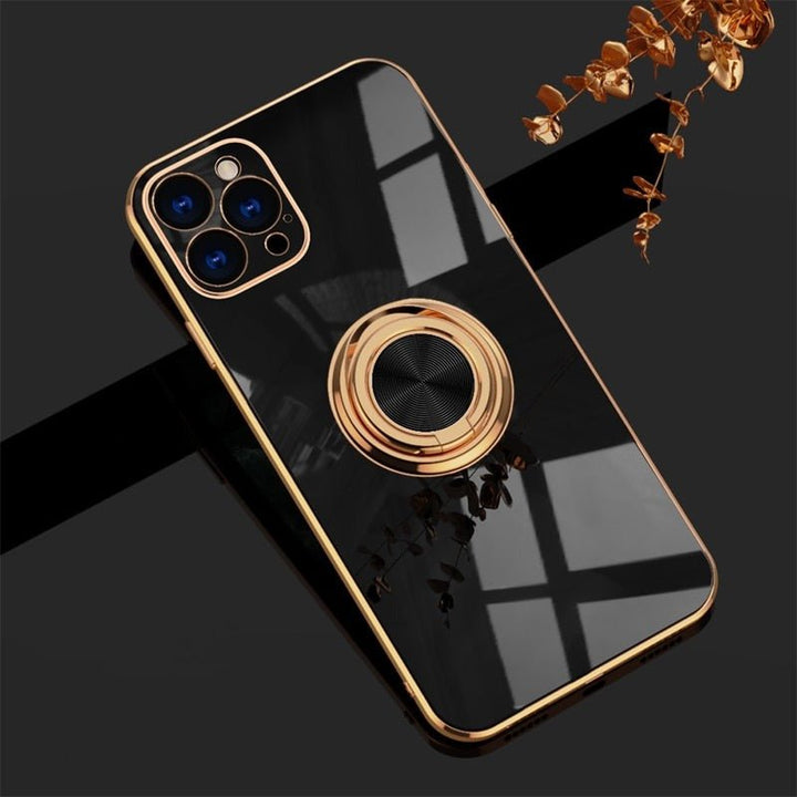 Etui na iPhone z metalowym pierścieniem stojącym