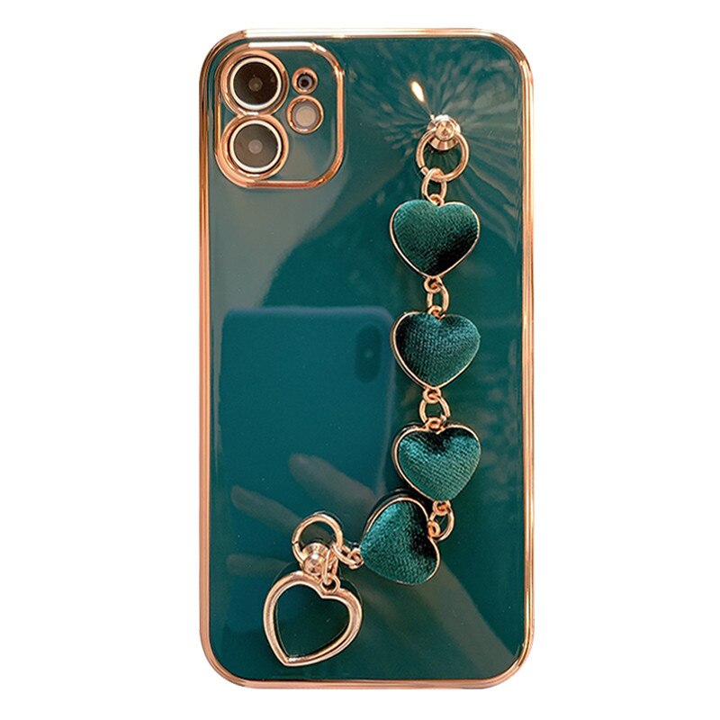 Etui iPhone w Kształcie Serca z Cennych Metali