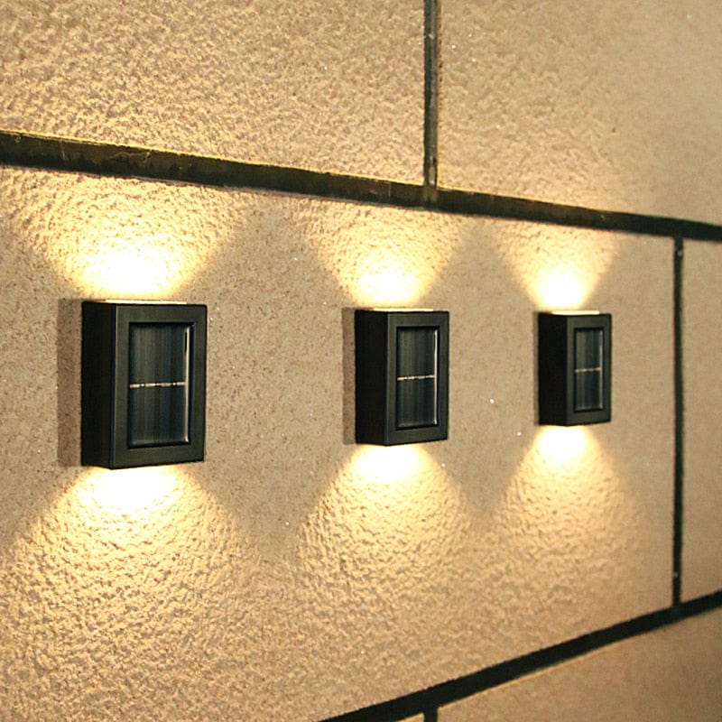 Lampa ścienna na taras zasilana energią słoneczną