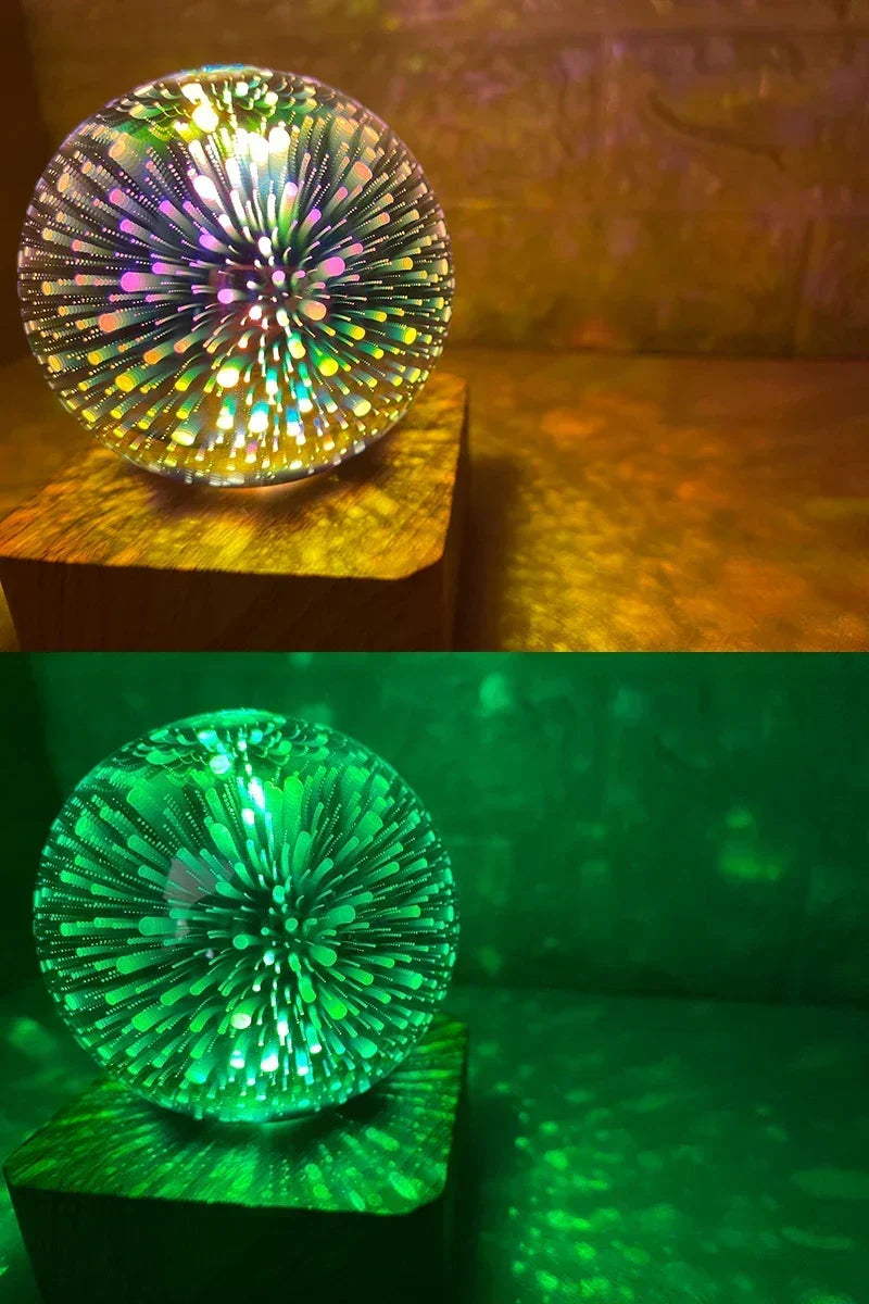 Nocna Lampa Świetlna Gwiaździste Niebo Serce kolorowa Atmosfera Wielokrotne USB Lampa Stołowa Biurkowa Kula Dekoracja Domu Sypialni Prezent Bożonarodzeniowy