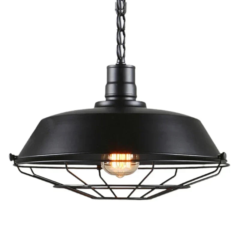 Lampa wisząca Vintage Loft: Przemysłowa retro lampa sufitowa z żelaza do salonu, restauracji, baru, kuchni