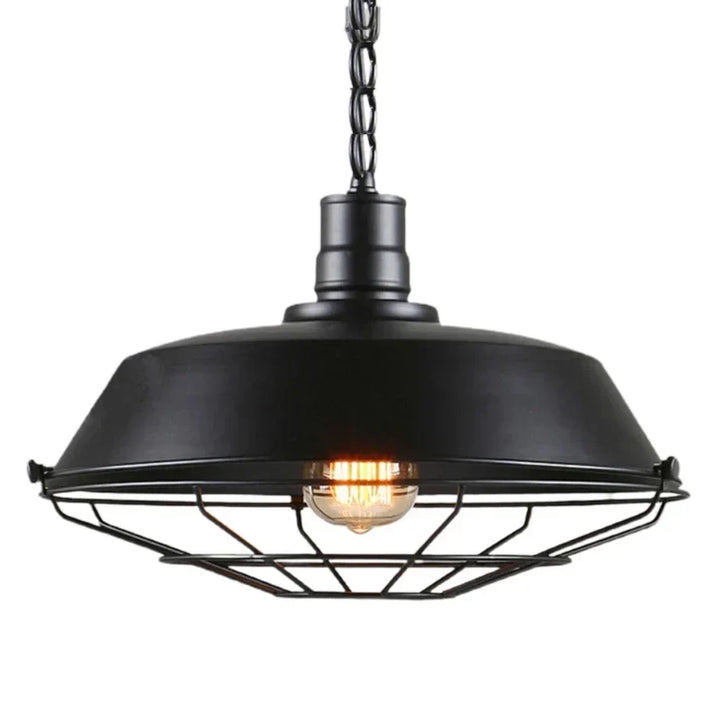 Lampa wisząca Vintage Loft: Przemysłowa retro lampa sufitowa z żelaza do salonu, restauracji, baru, kuchni