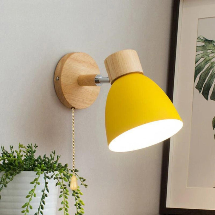 Drewniana Lampa Ścienna