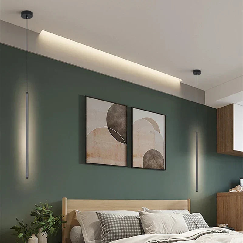 Nordycka Lampa Wisząca LED: Minimalistyczny design z kreatywnymi liniami, idealna do sypialni, jadalni