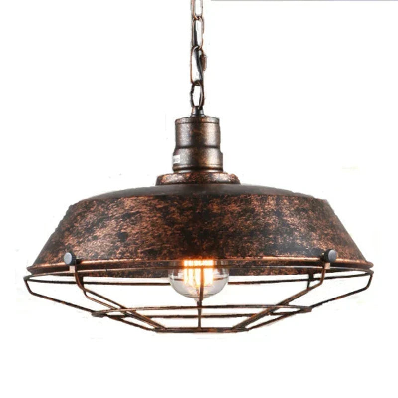 Lampa wisząca Vintage Loft: Przemysłowa retro lampa sufitowa z żelaza do salonu, restauracji, baru, kuchni