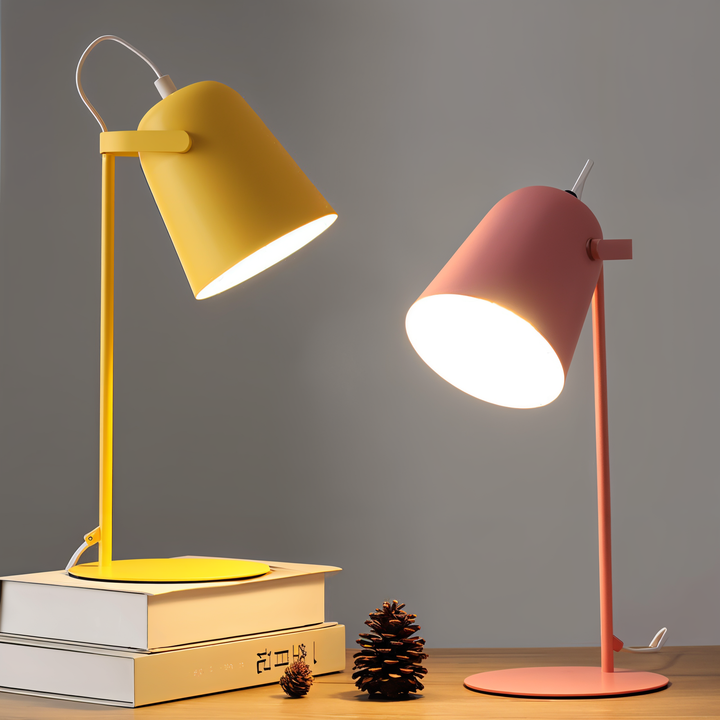 Lampa stołowa Macaron - Nordic Żółta lampa biurkowa - Lampa regulowana