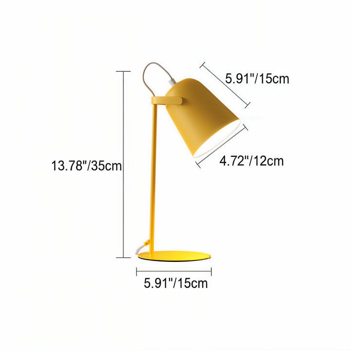 Lampa stołowa Macaron - Nordic Żółta lampa biurkowa - Lampa regulowana