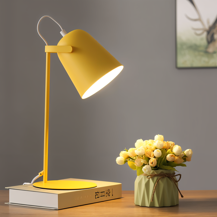 Lampa stołowa Macaron - Nordic Żółta lampa biurkowa - Lampa regulowana