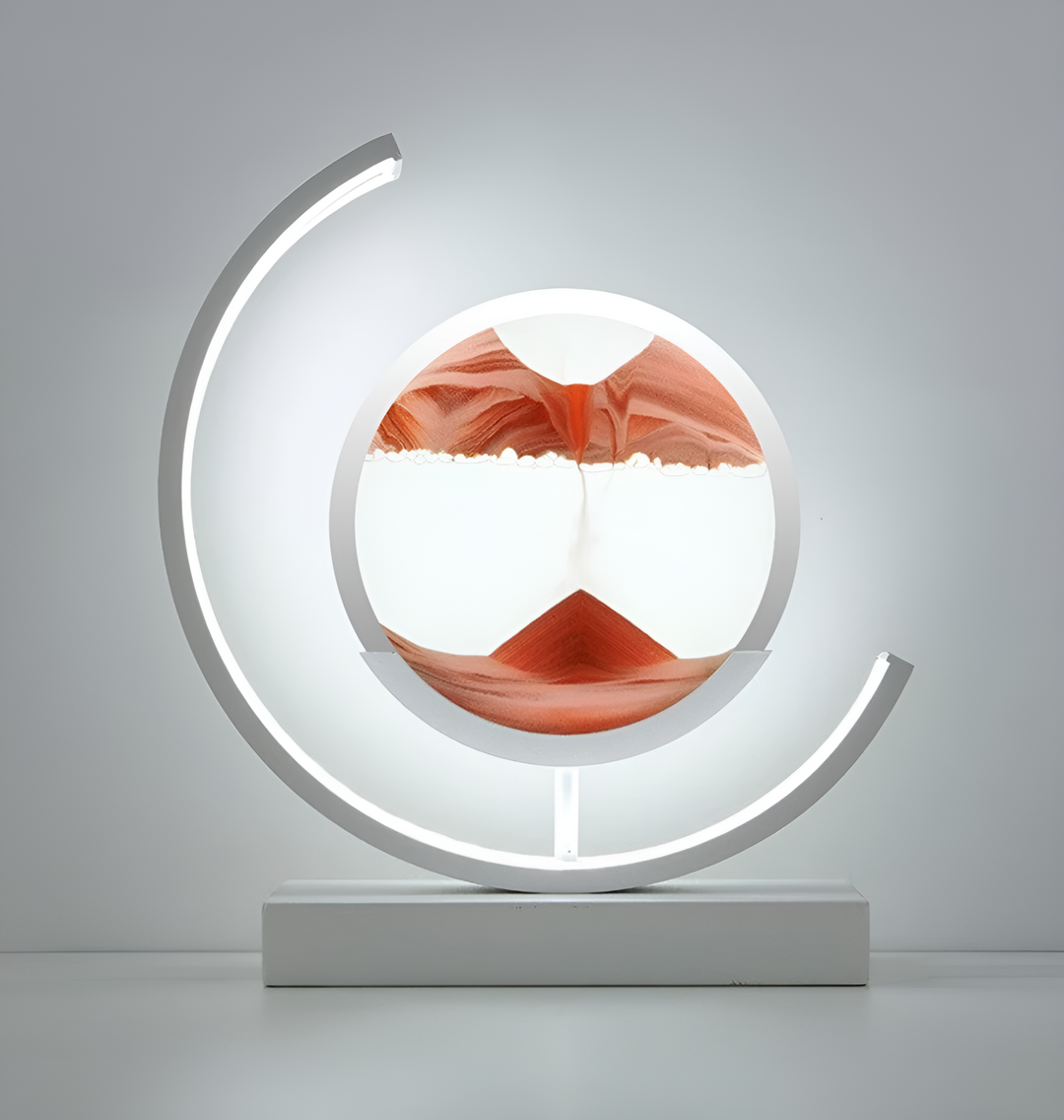 Sandscape - Lampka LED z Płynącym Piaskiem 3D - Nocna Lampa z Kwarcowym Piaskiem