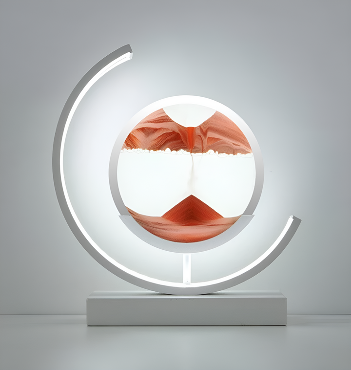 Sandscape - Lampka LED z Płynącym Piaskiem 3D - Nocna Lampa z Kwarcowym Piaskiem