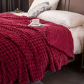 EliteWave Plaid - Ultrafluffy strukturalny koc z koralowego polaru