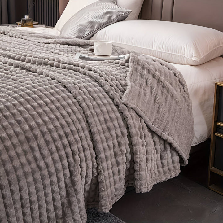 EliteWave Plaid - Ultrafluffy strukturalny koc z koralowego polaru