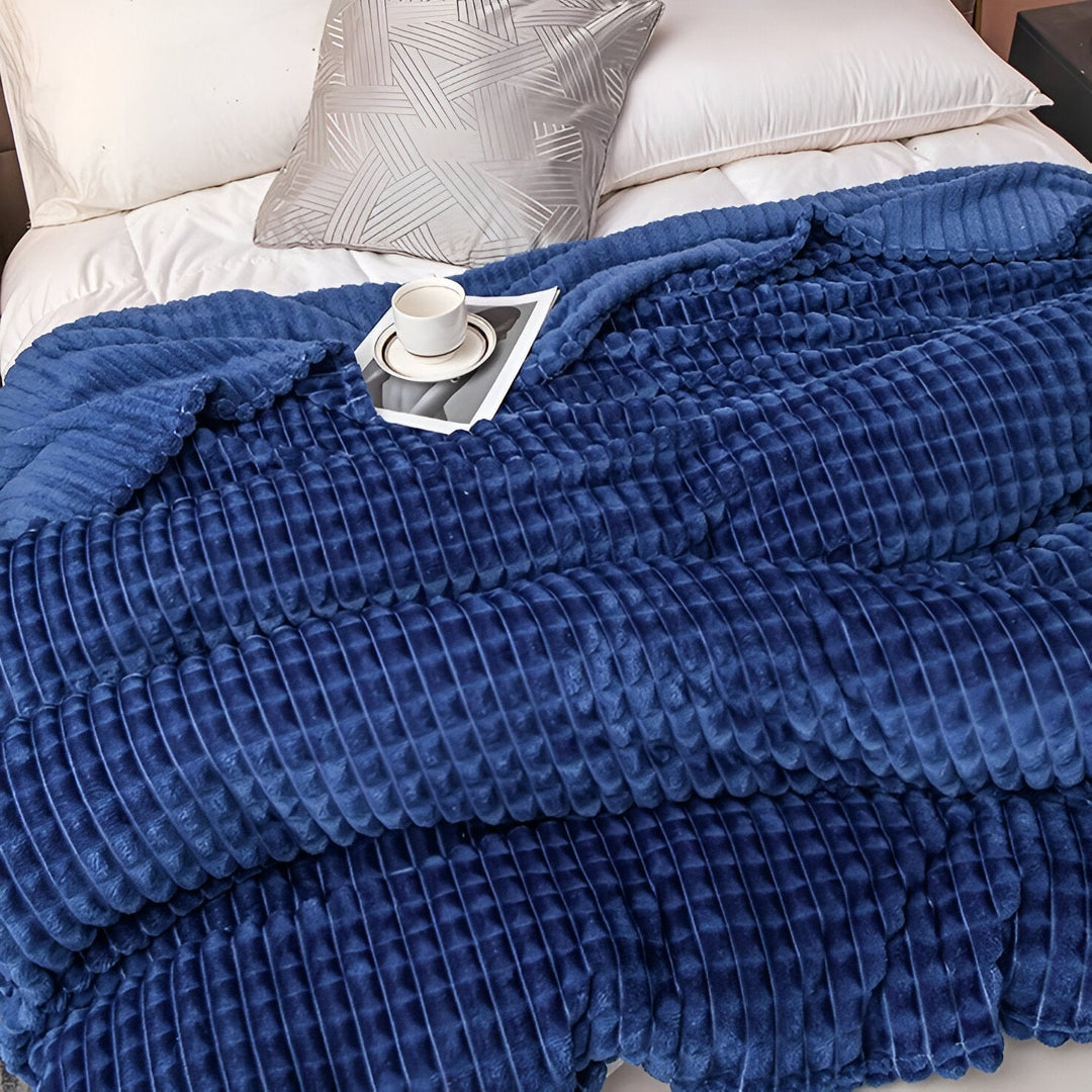 EliteWave Plaid - Ultrafluffy strukturalny koc z koralowego polaru