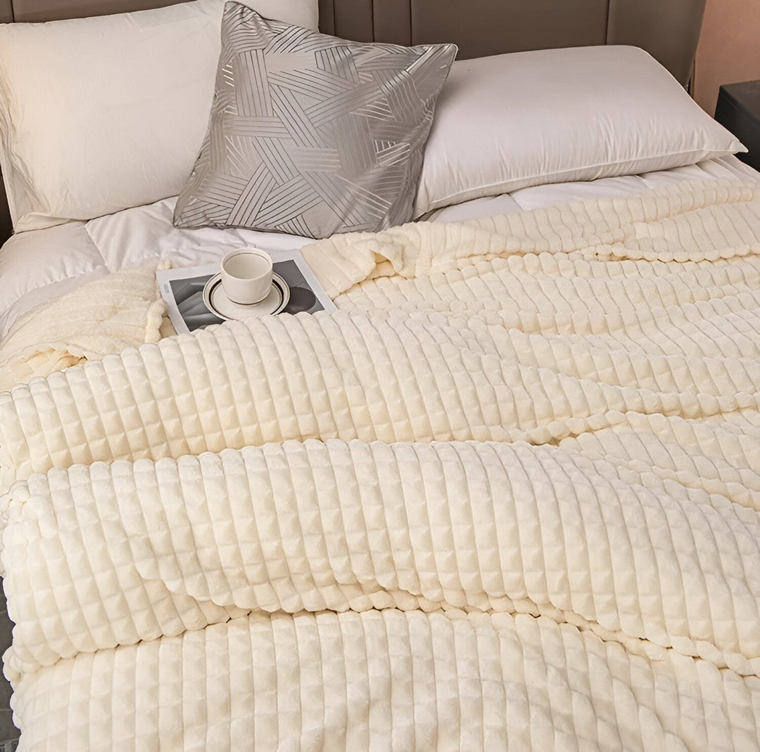 EliteWave Plaid - Ultrafluffy strukturalny koc z koralowego polaru