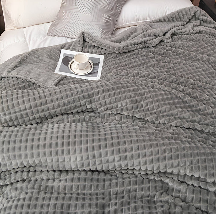 EliteWave Plaid - Ultrafluffy strukturalny koc z koralowego polaru