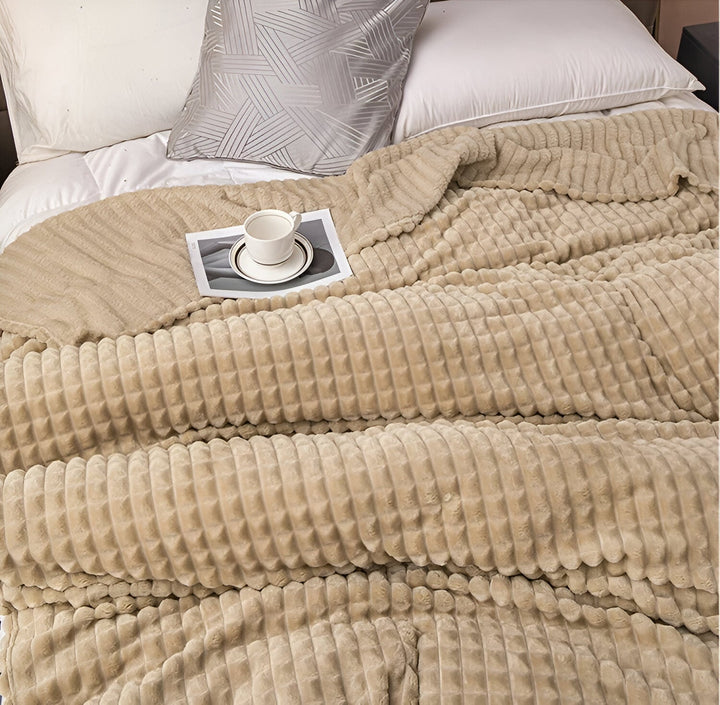 EliteWave Plaid - Ultrafluffy strukturalny koc z koralowego polaru